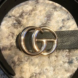 black belt with a shiny gold detail